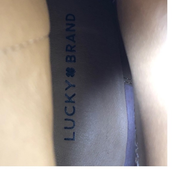 Lucky Brand Idellina Tan Beige Leather Suede Western Ankle Boots Women's 7.5 - Picture 3 of 16